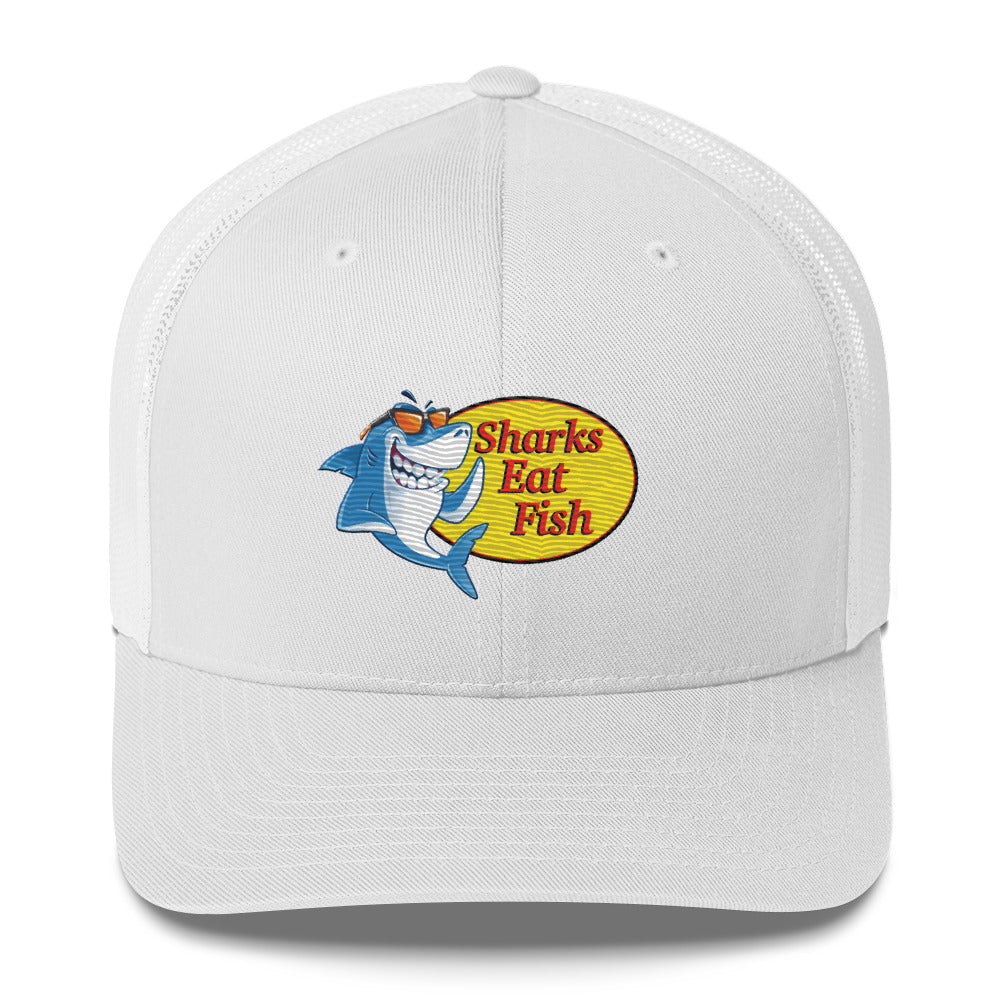 Shark Eat Fish - SunGlasses Trucker Cap