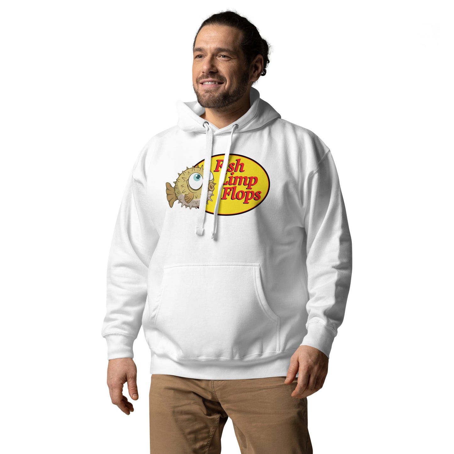 Fish Limp Flops - Puffer Unisex Thick Hoodie