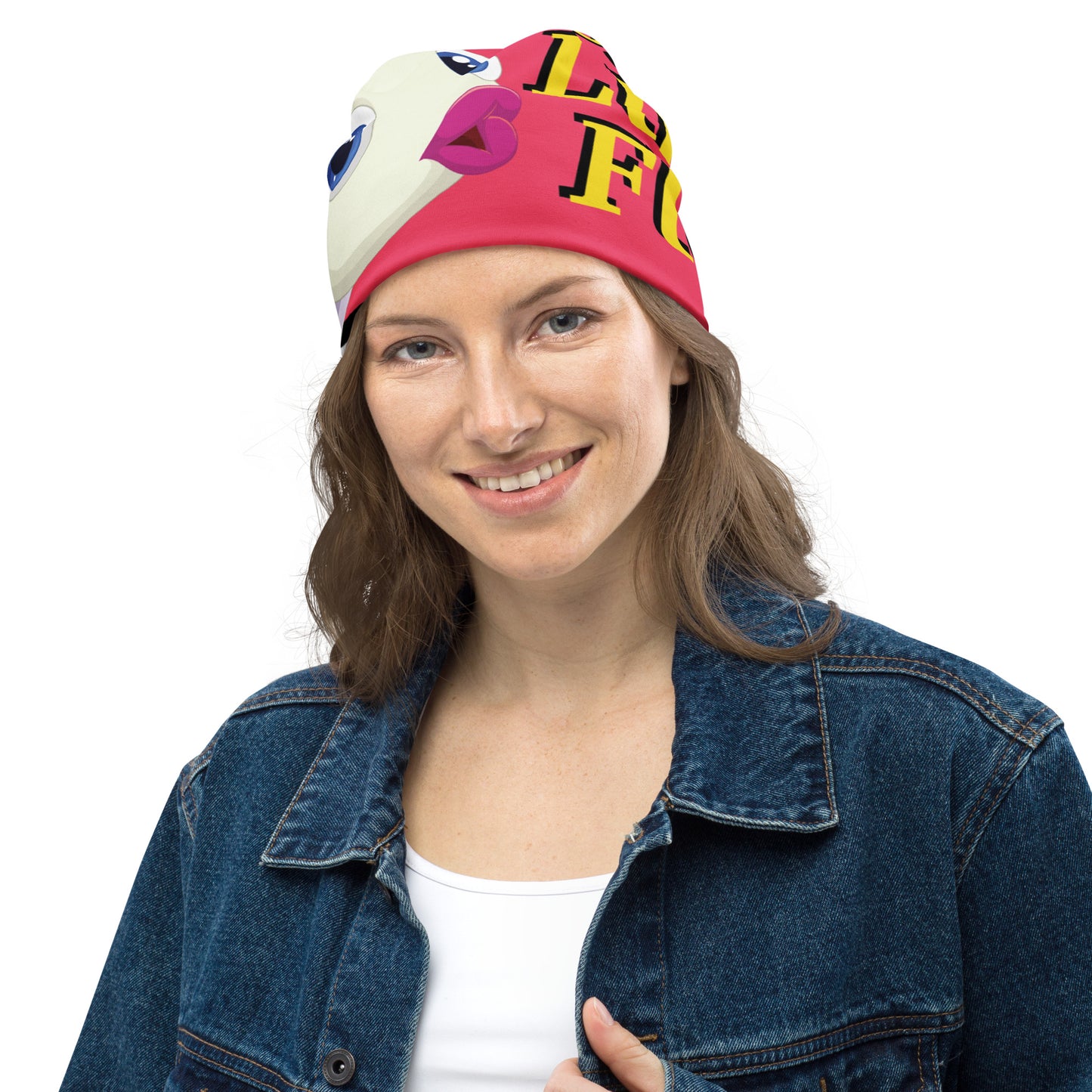 Fish Limp Flops - Jill Puffer Lips All-Over Beanie
