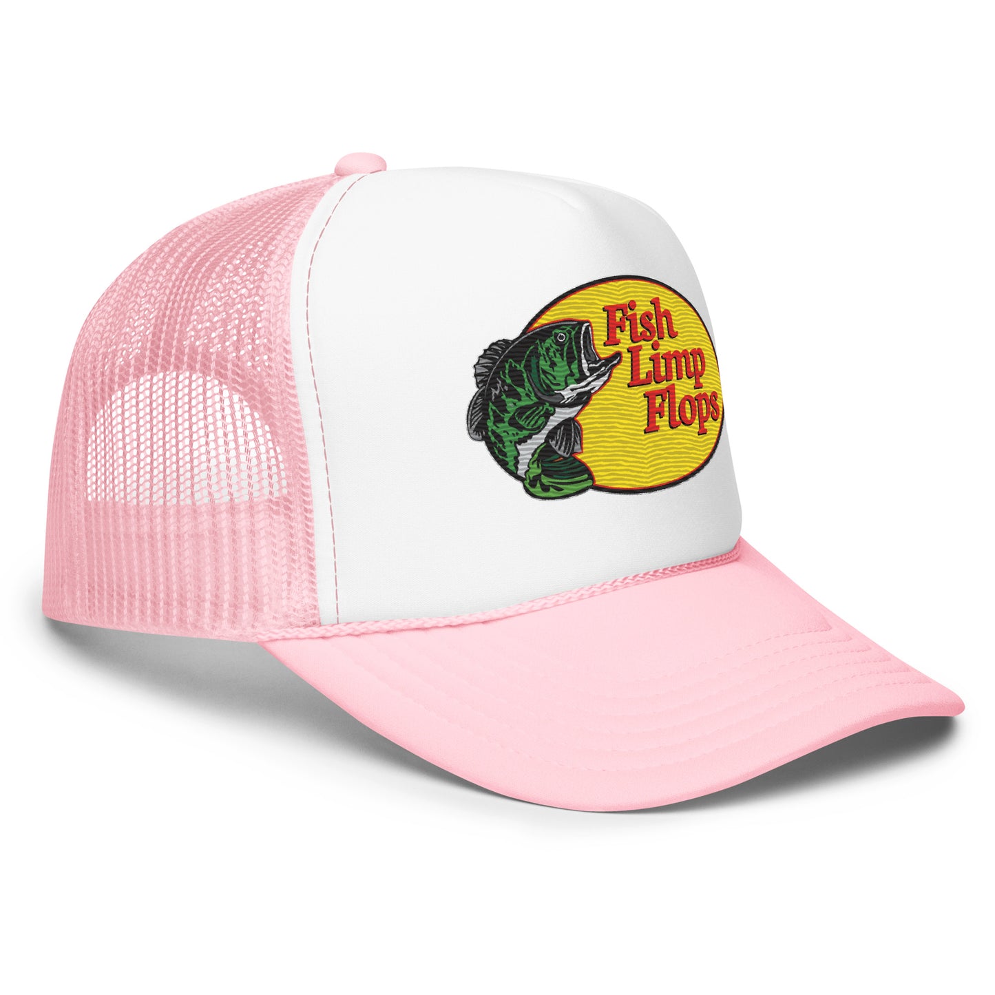 Fish Limp Flops - Green Bass Foam Trucker hat