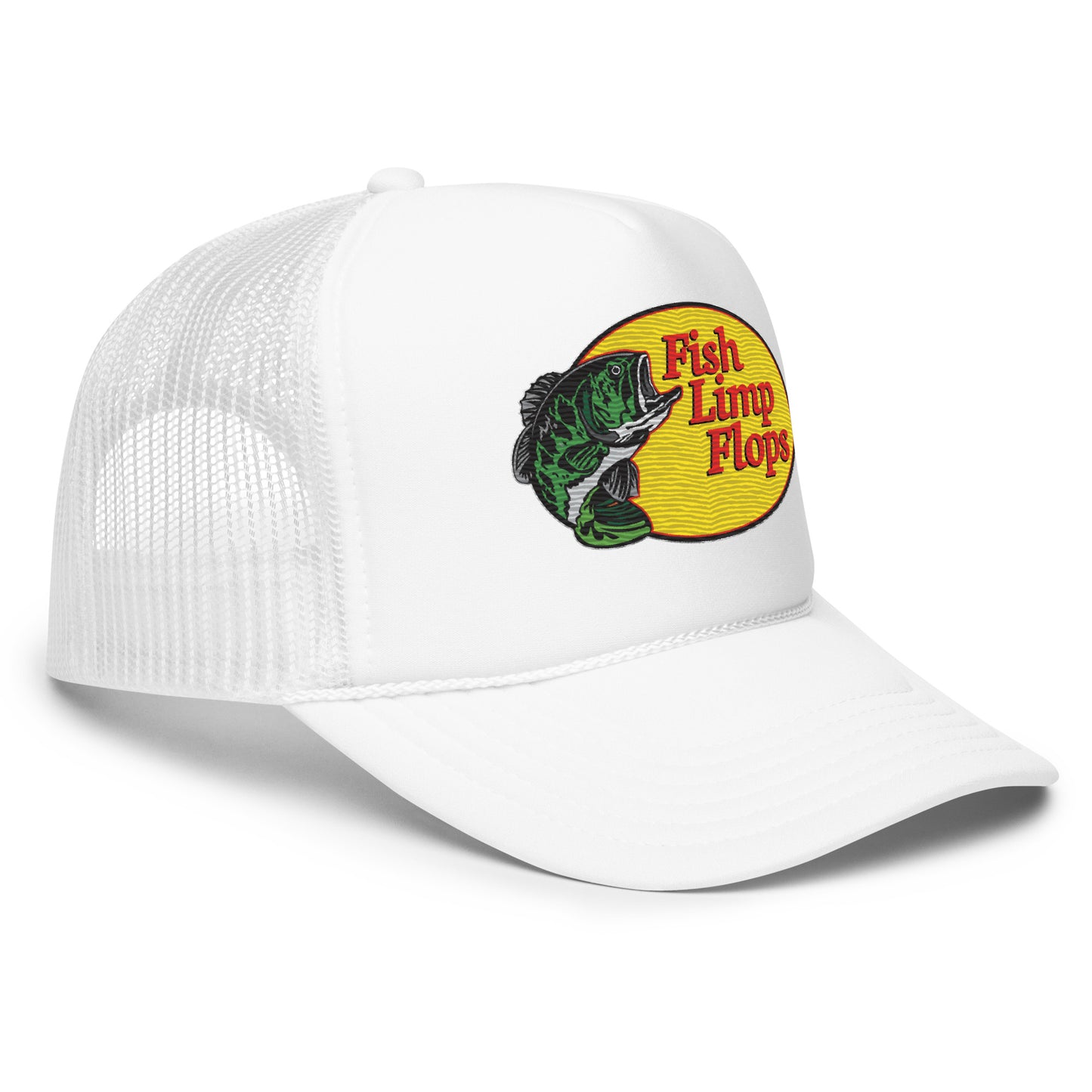 Fish Limp Flops - Green Bass Foam Trucker hat
