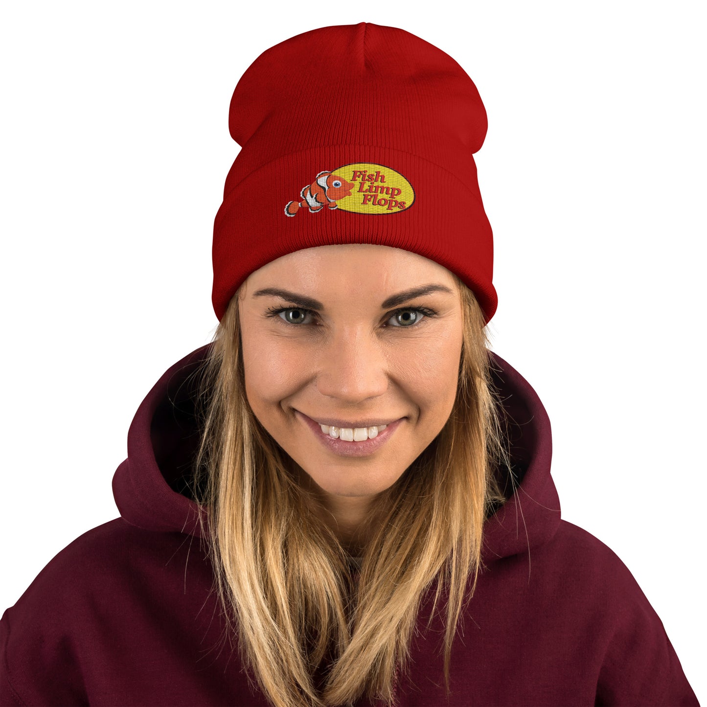 Fish Limp Flops - Nemo Embroidered Beanie