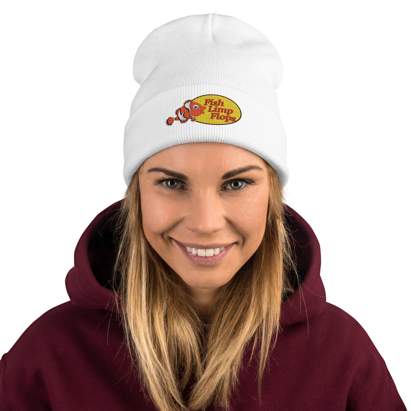 Fish Limp Flops - Nemo Embroidered Beanie