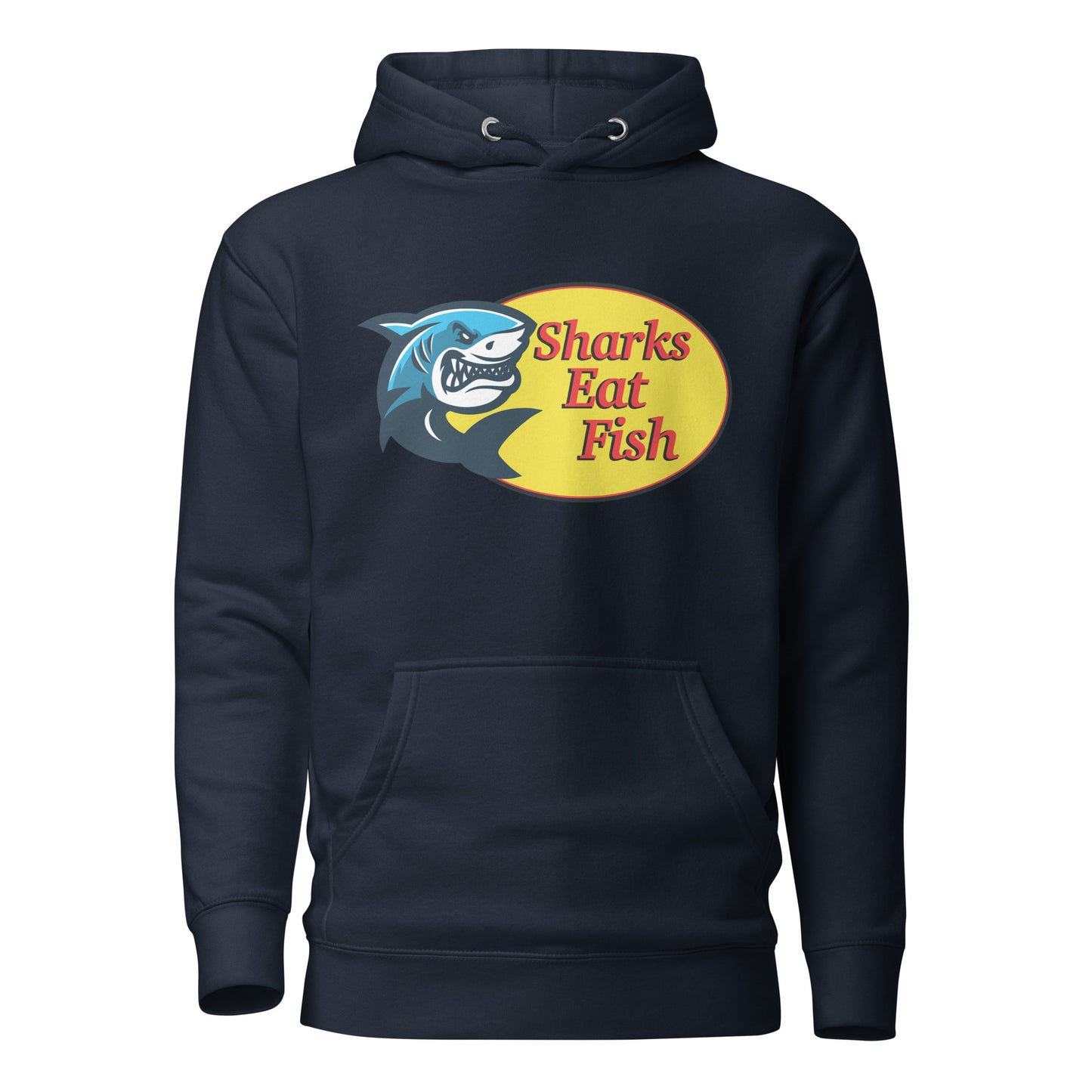 Sharks Eat Fish - Unisex Thick Hoodie